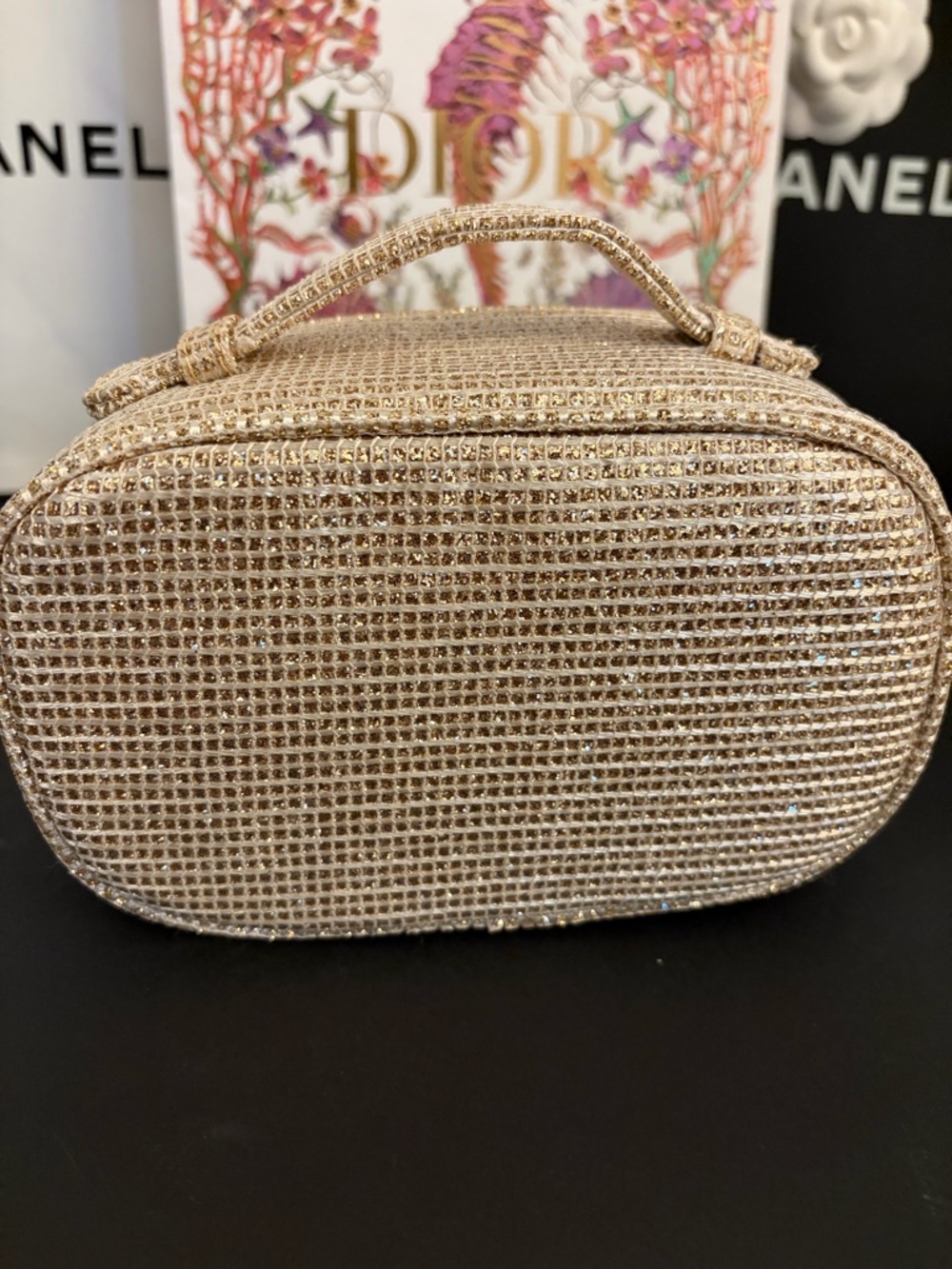 Dior Gold Crystal Mesh Mini Vanity Case - Picture 2 of 4